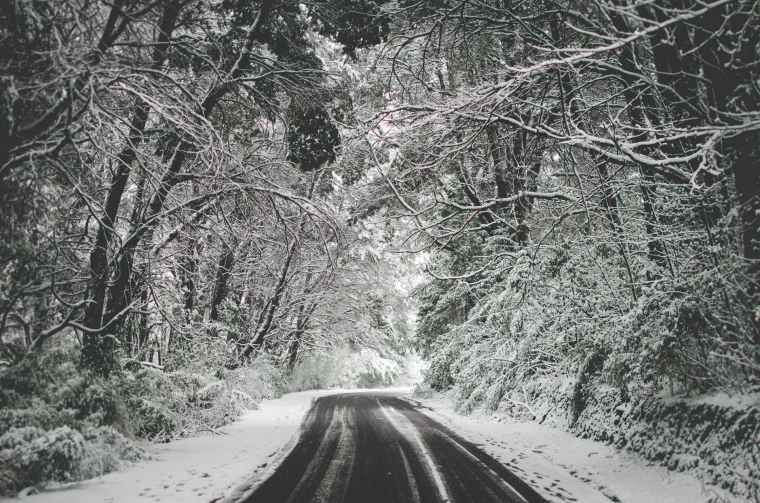 snowy road