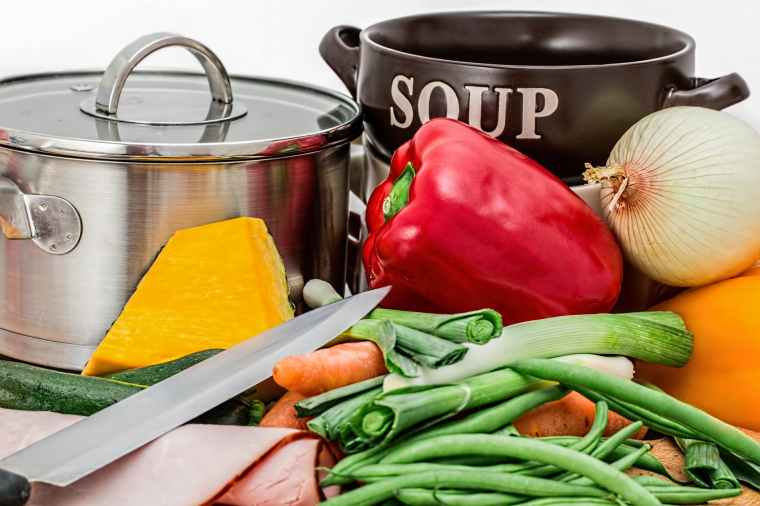 group of vegetables near stainless steel cooking bowl