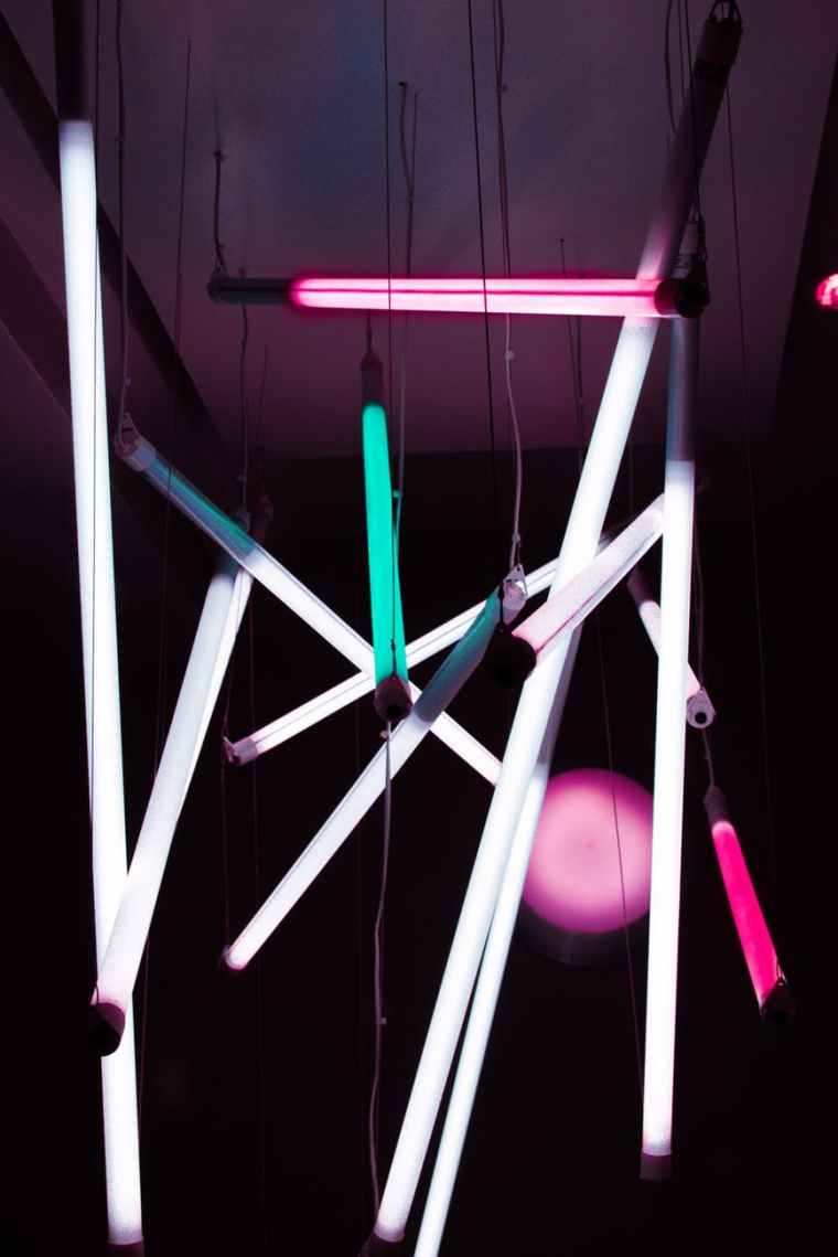 colorful fluorescent lamps